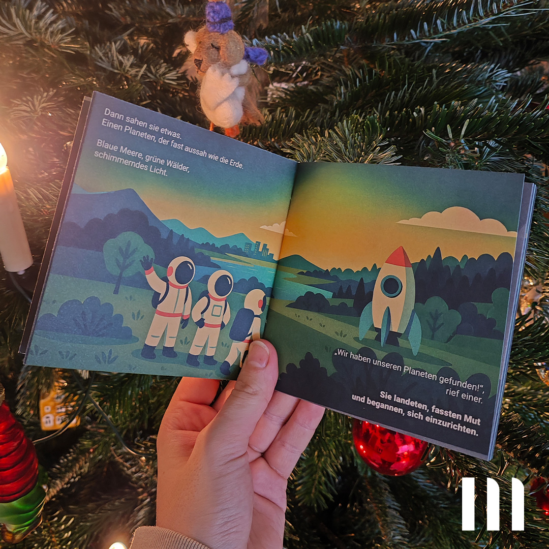 Illustration aus dem Buch Mission Morgen: Astronauten entdecken neuen Planeten
