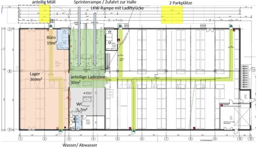 Grundriss Lagerhalle PPM